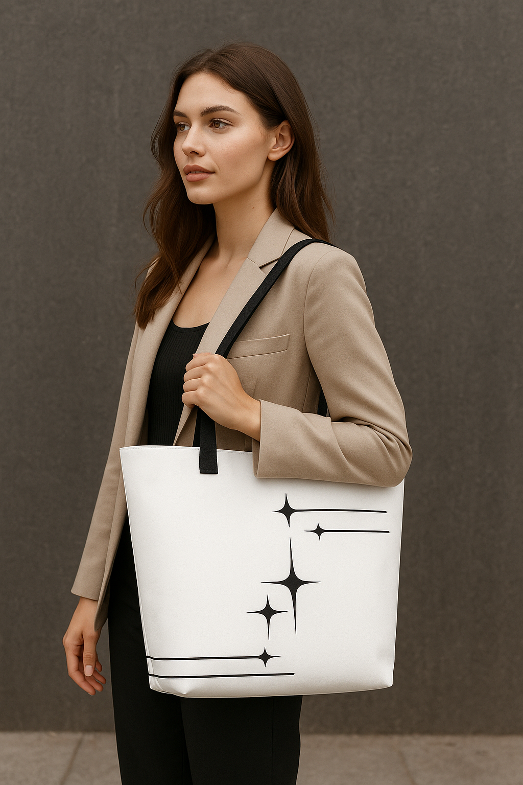 Aurelle Tote – Minimalismo estelar con un aire de lujo