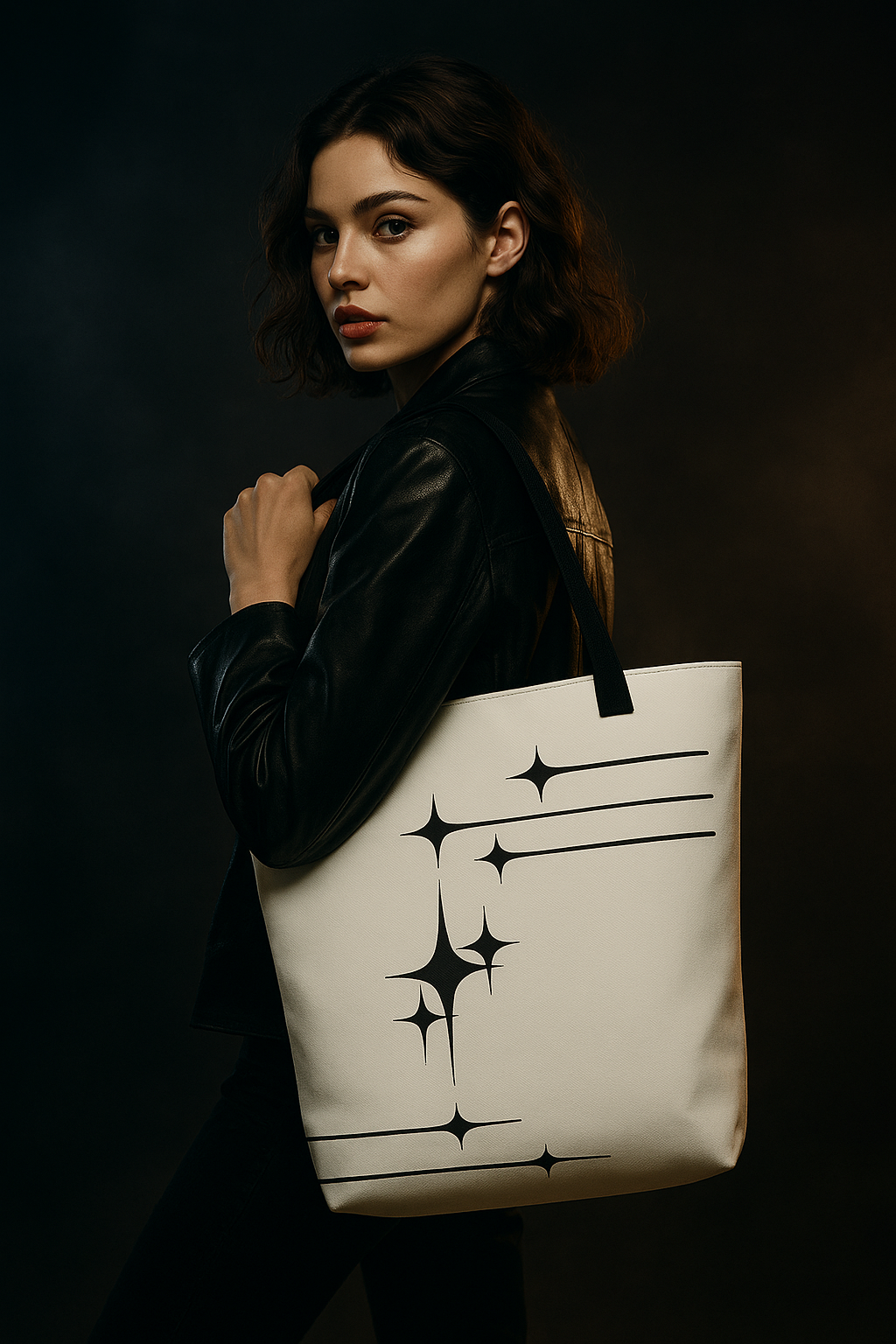 Aurelle Tote – Minimalismo estelar con un aire de lujo