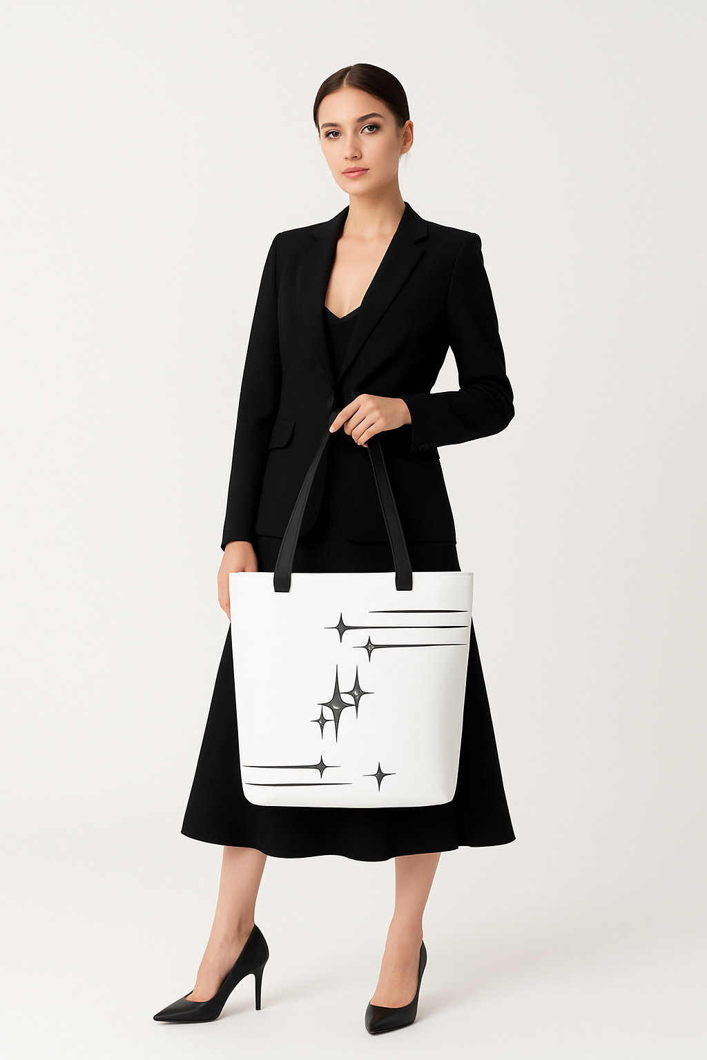 Aurelle Tote – Minimalismo estelar con un aire de lujo